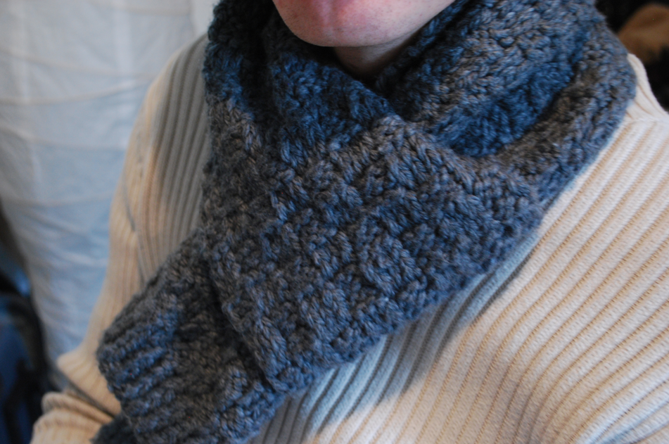 tricoter une echarpe en laine pour homme